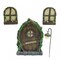 Miniature Fairy Gnome Door Window Lamp For Trees Yard Art Garden Sculpture Decor